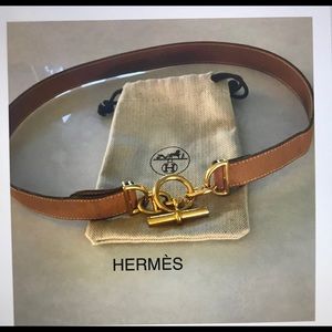 HERMÈS belt with pouch size 29”